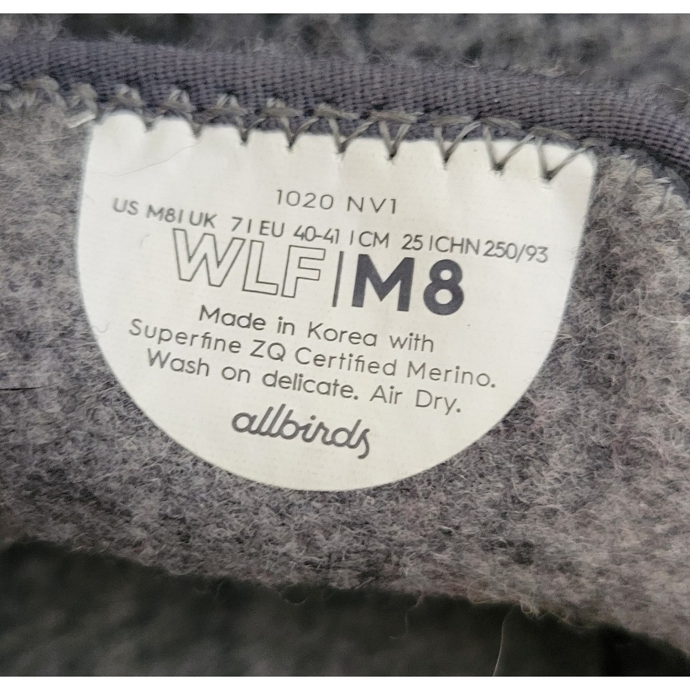 Allbirds Wool Lounger Fluff Comfort Merino‎ Wool Slip On Shoes Men's Size 8 - Picture 7 of 8